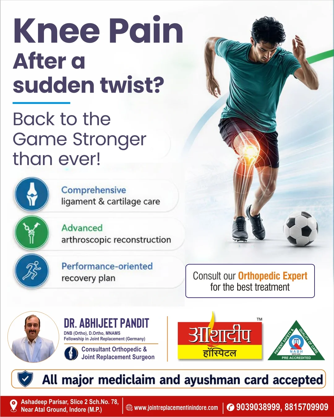 Knee Pain After a Twist? Sports Injury Care in Indore